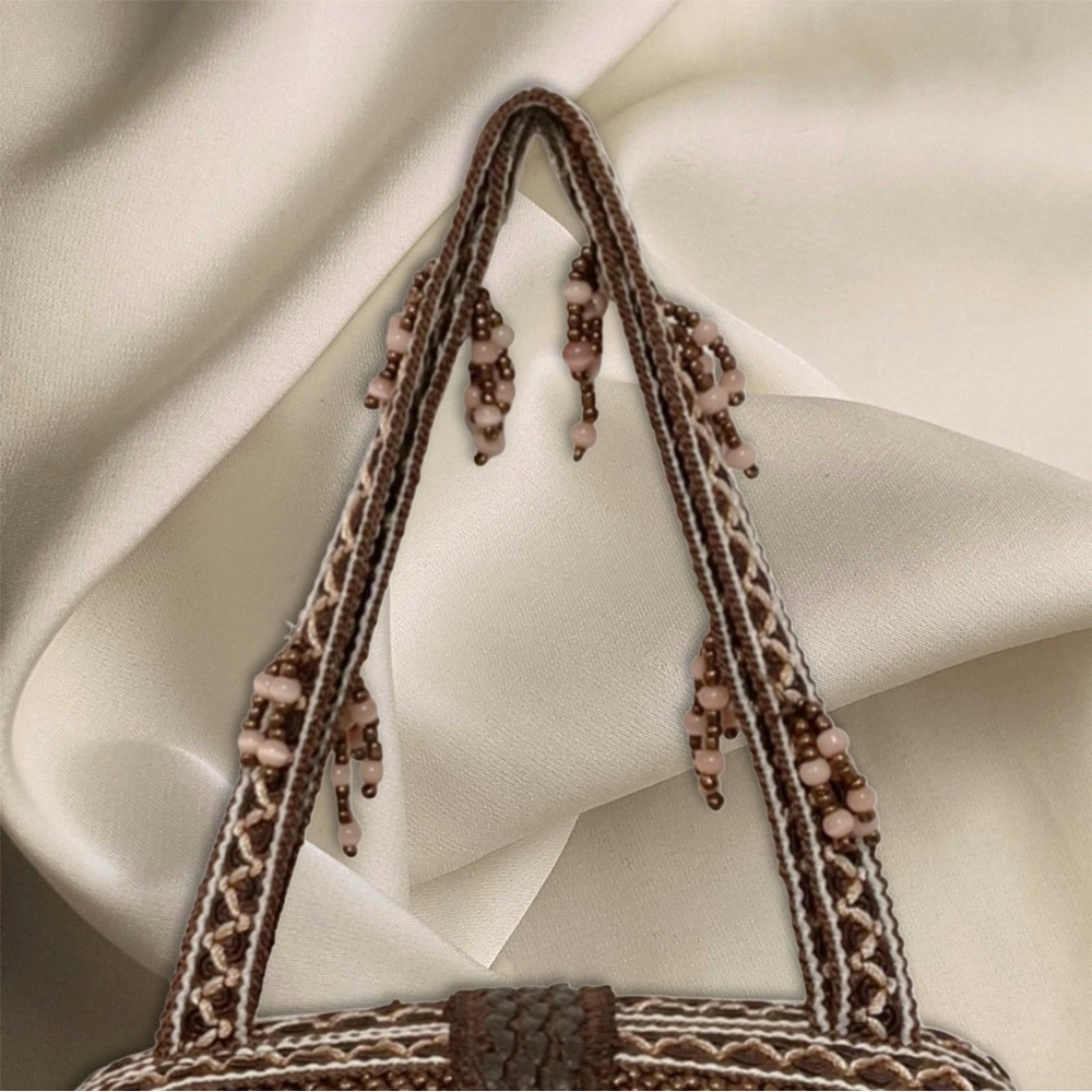 Beautiful Handmade Multi-Beaded Handbag Clutch Special Occasion Evening Bag - Picture 9 of 13